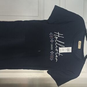 Hollister Dark Blue Tee with Graphic Print